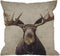 HGOD DESIGNS Moose Throw Pillow Case Cotton Linen Square Cushion Cover Standard Pillowcase for Men Women Home Decorative Sofa Armchair Bedroom Liv...