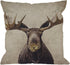 HGOD DESIGNS Moose Throw Pillow Case Cotton Linen Square Cushion Cover Standard Pillowcase for Men Women Home Decorative Sofa Armchair Bedroom Liv...