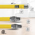 Gas Connector Kit 48 inch Yellow Coated Stainless Steel, 5/8” OD Flexible Gas Hose Connector for Gas Range, Furnace, Stove, 3/8” MIP x 3/8” MIP St...