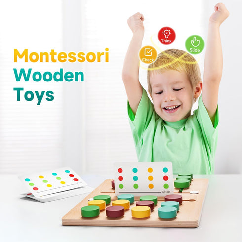 HahaGift Kids Toys Boys Girls 3-5 - Sliding Puzzle Board Games for age 3-5-7 8-13...