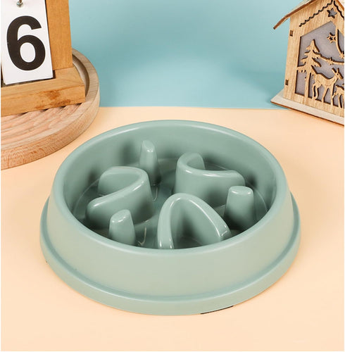 Slow Feeder Dog Bowls 2.5 Cups Dog Food Bowls, Pet Bowl Slow Eating Healthy Design Help Dog Slow Down Eating (D-Green)...