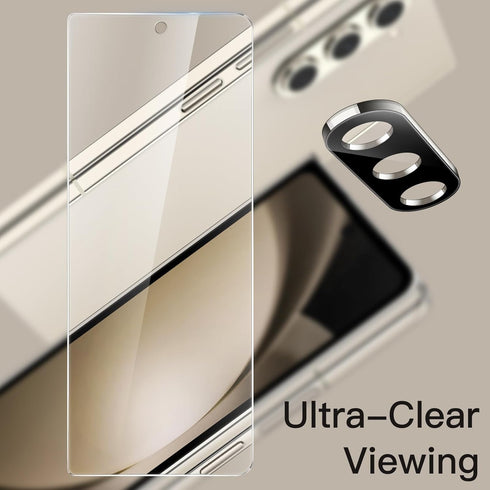 JETech Front Screen Protector for Samsung Galaxy Z Fold 5 with Camera Lens Protector, 9H Tempered Glass Film, Anti-Scratch, HD Clear, 2-Pack Each....