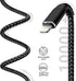MFi Certified iPhone Charger Lightning Cable 3 Pack 6ft Nylon Braided Cable iPhone Charger Fast Charging Cord Compatible with iPhone 14 13 12 11 P...