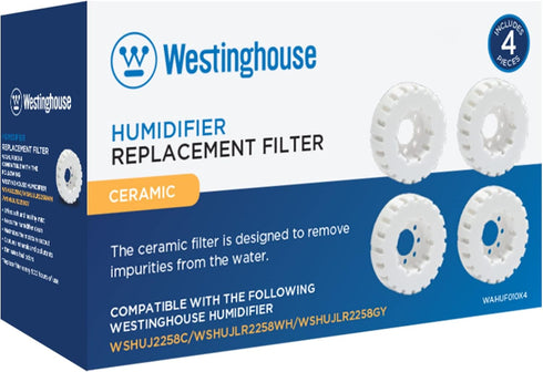 Westinghouse Humidifier Replacement Filter - Set of 4 Ceramic Ball Filters with Honeycomb Filtertrap System and Soft and Healthy Mist - Maintains ...