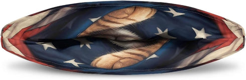Tutolip US Flag Sleeping Cat Tea Pot Cover Warm Keeper with Top Hanging Loop Insulated Tea Kettle Cover Dust Proof Tea Cosies for Kitchen Home Dec...