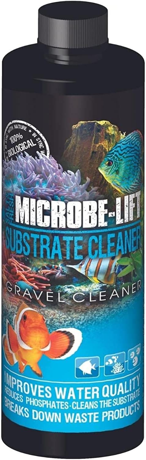 MICROBE-LIFT Professional Gravel & Substrate Cleaner for Freshwater and Saltwater Tanks, 4oz...