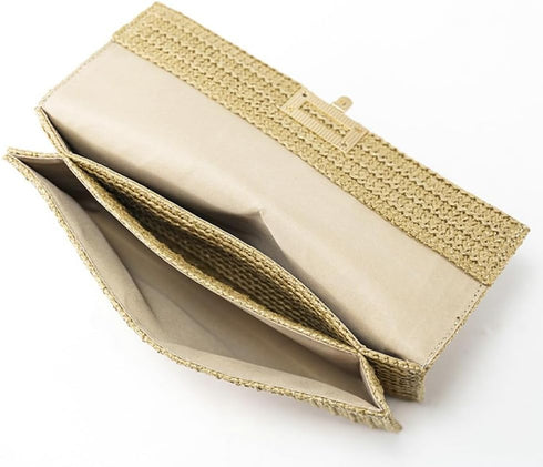 Straw Clutch Purses for Women Vintage Summer Straw Beach Bag Woven Purse Wicker Rattan Envelope Clutch for Wedding...