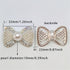 12PCS Luxury Pearl Rhinestone Bow Design Buttons Fashion Metal Buttons for Sewing Clothing DIY Decor (1.26" ×0.78")...
