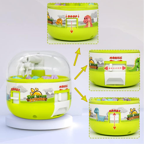 Mini dino Claw Machine for Kids&adults,4 pcs,96 Tiny Stuff prizes,Little Dinosaurs Toys prizes,Kids mini toy,Christmas and Birthday Gifts for 3 4 ...