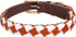 Bolux Leather Cute Dog Collar, Adjustable Soft Paded Cute Dog Collar for Small Medium Large Dogs, Classic Breathable Pet Collar with Checkered Pat...