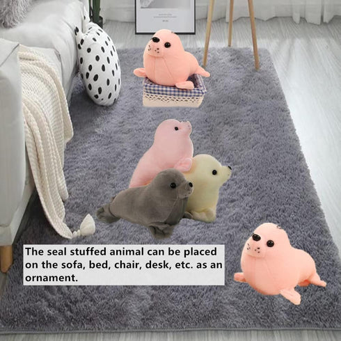Seal Stuffed Animal Pillows Plush Toys Hug Sleep Cute for Kids Gifts 13.7"(Pink)...