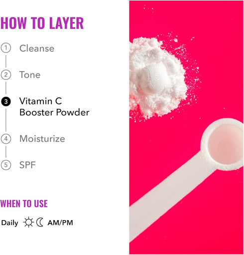 Good Molecules Vitamin C Booster Powder - 100% Pure L-Ascorbic Acid for Firm Skin - Collagen Boosting, Anti-Aging, and Skincare for Face...