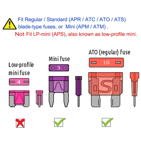 MuHize Blade Fuse Kit - 242PCS (110 Standard ATC/ATO + 132 Mini) RV Fuses Assortment, (2A 3A 5A 7.5A 10A 15A 20A 25A 30A 35A 40A) Waterproof Fuses...