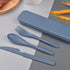 Travel Utensils with Case,1 Set Wheat Straw Utensils Sets, Portable Cutlery Spoon Knife Fork Tableware Set with Case for Adults Travel Picnic Camp...
