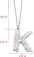 Bling Car Rear View Mirror Letter Pendant, Crystal Car Rear View Mirror Charms Letter K Car Accessories,Cute Lucky Hanging Ornament Pendant Car Ha...