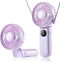 Handheld Mini Fan, Handheld/Neck/Desk 3 in 1 Small Portable Fan USB Rechargeable, 3000mAh Battery Operated Fan with LED Display, 180° Foldable Fan...