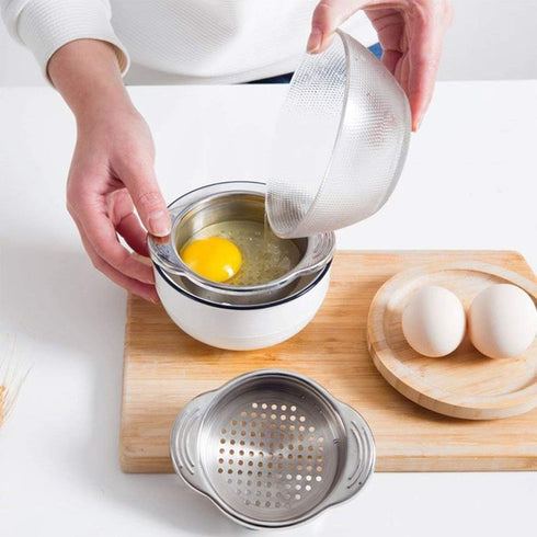 Stainless Steel Food Can Strainer Sieve Tuna Press Lid Oil Drainer Remover, Unique No-Mess Dishwasher Safe Design...