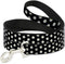 Buckle-Down Dog Leash Daisies Scattered Black White Yellow 6 Feet Long 0.5 Inch Wide...