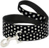 Buckle-Down Dog Leash Daisies Scattered Black White Yellow 6 Feet Long 0.5 Inch Wide...