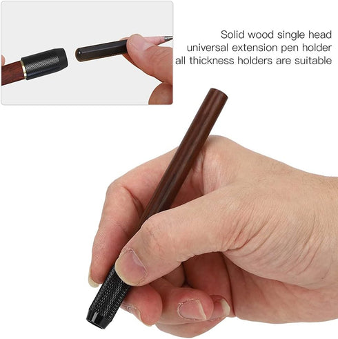 3Pcs Pencil Extenders, Wooden Pencil Extender Handle Pen Holder Lengthener for Colored Pencils Crayon School Office Supplies(three pack)...