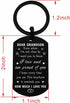 Resdink Grandson Gifts from Grandma - I Love My Grandson Keychain Grandkid Black for Birthday Graduation Fathers Day...
