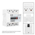 Single Phase Two Wire Energy Meter 4P LED Din Rail Electricity Power Voltmeter Ammeter Voltage Amp Kwh Meter Multimeter...