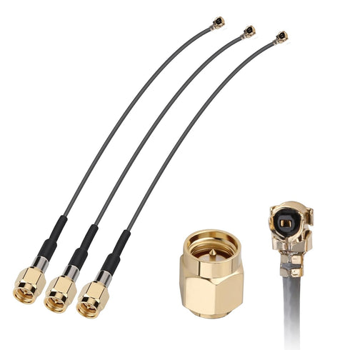 U.FL IPEX Cable 6inch 3Pack UFL IPX IPEX to SMA Male Extension Cable 1.13mm WiFi Pigtail Cable for Bluetooth Antenna WiFi & WiMax Network Card Min...