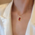 Women Jewelry Set Rhinestone Zircon Emerald Pendant Necklaces & Earrings Set 925 Sterling Silver Created...