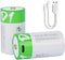 USB D Lithium ion Rechargeable Battery, 1.5V 12000mWh Rechargeable D Battery, 4 H Fast Charge, 1200 Cycle with Type C Port Cable, Constant Output,...