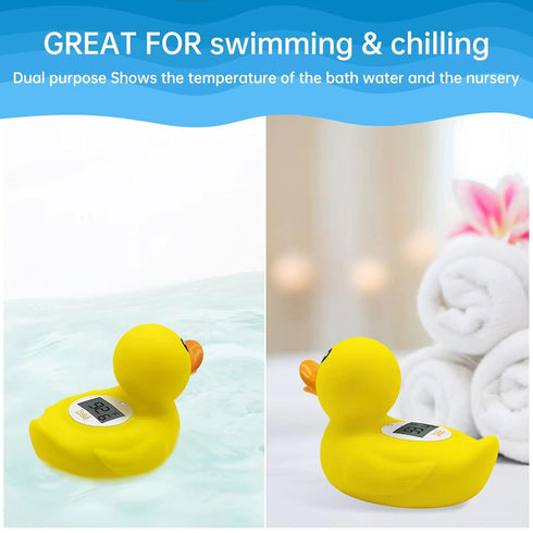 b&h Duck Baby Bath Thermometer, Toddlers Bath Temperature Thermometer Safety Floating Toy, Bathtub Thermometer, at Fahrenheit and Celsius Degree...