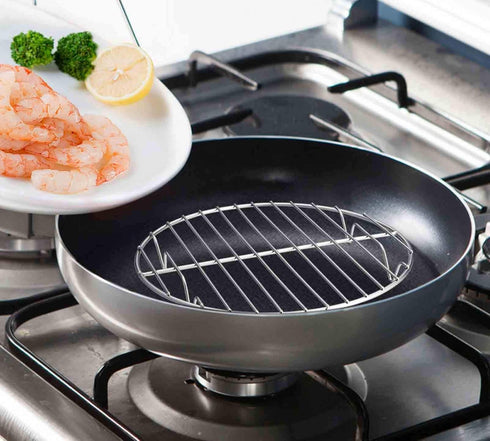 TeamFar Round Cooling Rack Set of 2, 9 Inch Round Baking Steaming Roasting Rack Set Stainless Steel, Healthy & Dishwasher Safe, Mirror Finish & Ru...
