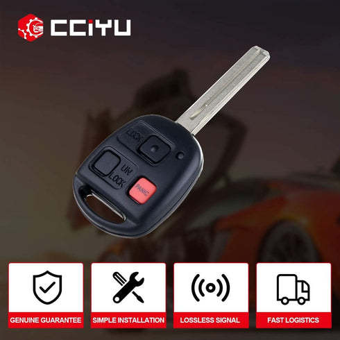 cciyu 3btn Black Keyless Entry Remote for Lexus RX300 3.0L SUV, 1999-2003, ABS Material...