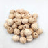 30pcs 20mm Unfinished Wood Threaded Wooden Spacer Loose Honeycomb Round Beehive Beads Home Decoration Accessories DIY Wood Crafts Accessories (Hon...