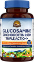 VITALITOWN Glucosamine Chondroitin MSM | Collagen, Boswellia, Turmeric, Hyaluronic Acid, Bromelain | Triple Action+ Joint Formula | 12 Joint-Lovin...