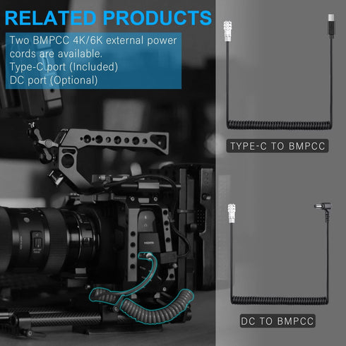 FOMITO 12V USB-C PD Power Cable for Blackmagic Pocket Cinema Camera 4K 6K BMPCC to Type-C PD Trigger...