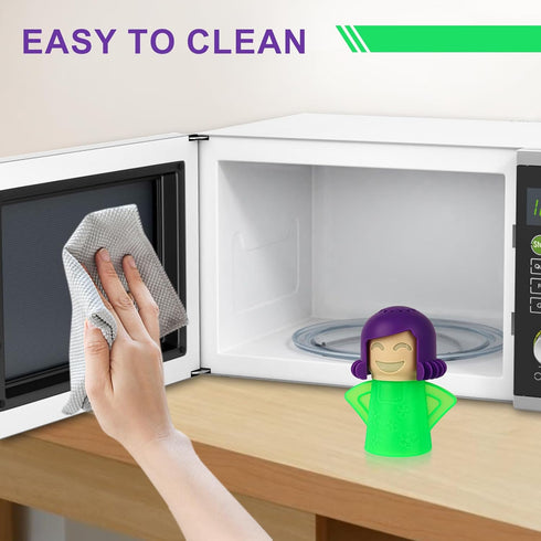 Angry or Happy Mama Microwave Cleaner, Microwave Oven Steam Cleaner, Just Add Vinegar and Water, Easily Cleans the Crud in Minutes (Green)...