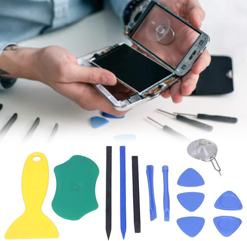 Fafeicy 12 in 1 Electronics Repair Tool Kit, Triangular Opening Tool, Electronics Opening Pry Tool Repair Kit for Tablet, MacBook, PC, Phone, Xbox...