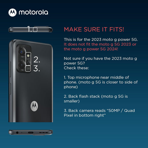 Motorola Essentials Moto G Power 5G (2023) Screen Protector- Strong 9H Tempered Glass, Anti Fingerprints, Anti Scratch, Anti Smudge...