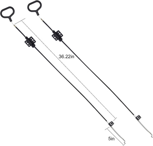 Nonley Sofa Recliner Cables, 2 Pack Couch Release Cables Recliner Replacement Parts D Ring Couch Recliner Pull Handle, Hook Exposed Cable with S T...
