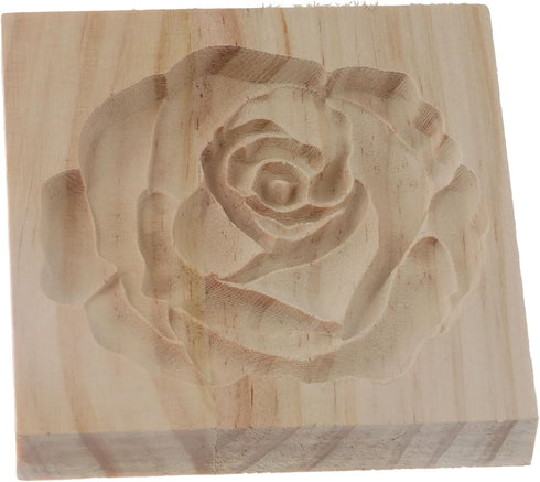Carved Wooden Cookie Mould Kitchen Cookie Cutter Biscuit Making Bakeware Cake Rose Cookie Cutter for Kitchen DIY and Family Gatherings...