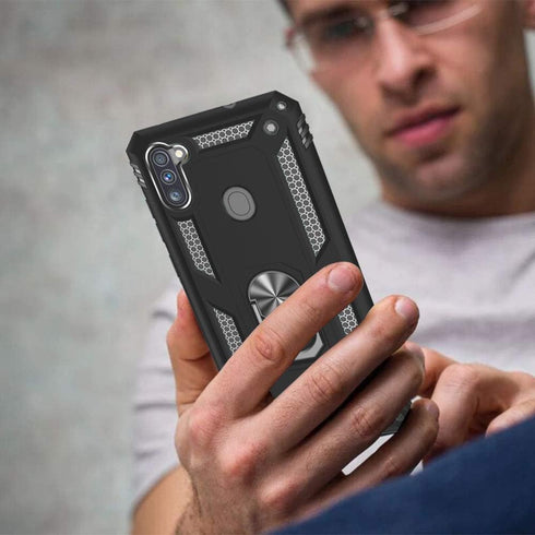 Galaxy A11 Phone Case, Samsung A11 Phone Case with Screen Protector, Military Grade Protective Cases with Ring for Samsung Galaxy A11 (Black)...