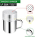 Stainless Steel Dredge Shaker Spice Shakers with Handle Powdered Sugar Shaker Pepper Shakers 6 Oz Metal Salt Shaker with Holes and Lid Fine Powder...