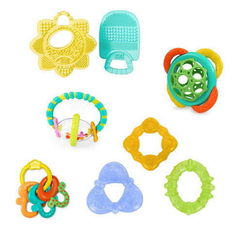 Bright Starts Teeth Relief 8pc Gift Set - BPA-Free Baby Teethers, Refrigerated Teething Toys, Unisex, 3 Months+...