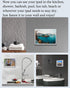 Shower Ipad Holder Waterproof Wall Mounted Upgrade, Bathroom Tablet Case Mount Shelf, Adhesive Touchable Cradle with Glass Mirror Anti-Fog Screen ...