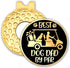 Best Dog Dad by Par Black Gold Golf Ball Marker with Hat Clip, Funny Golf Accessories for Men Dad, Christmas Father's Day Birthday Gifts for Golf ...
