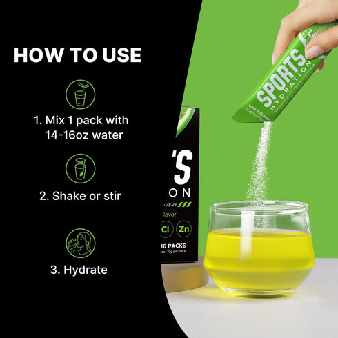 Sugar Free Electrolyte Powder Packets - Sport Hydration Drink Mix Supplement, Keto Friendly with 6 Key Electrolytes, Rich in Vitamin B and C, 1000...