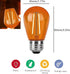 15 Pack S14 LED Light Bulb Orange LED Replacement Bulbs 2W S14 LED String Light Edison Bulb E26 Base Plastic Shatterproof LED Decorative Bulbs for...