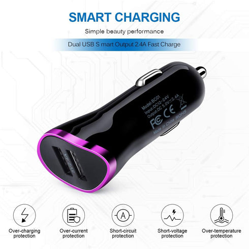 Type C Car Charger for Samsung Galaxy S24 S23 A54 A14 A53 A23 A13 A03S A12 A21 A10E A20 A32 A42 A50 A51 S22 S21 S20,LG Stylo 6 5 4 V60,Moto G Powe...