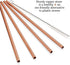 HealthAndYoga™ qPipe Copper Drinking Straws - Healthier, Reusable and Environment Friendly Straws with Cleaning Brush (Set of 4)...