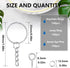 420Pcs 1" 25mm Key Chain Making Kit, Including Keychain Rings with Chain,Jump Ring and Screw Eye Pins Bulk for DIY Accessories for Keychains Jewel...